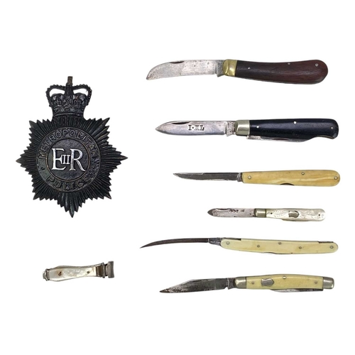 84 - Collector's items, including The Metropolitan patent police whistle. Double-ended, two Birmingham Ci... 