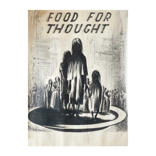 1033 - Arthur WRAGG (1903-1976) Four Works 'Food For Thought', mixed media on paper; 'And The Lord Hath Lai... 