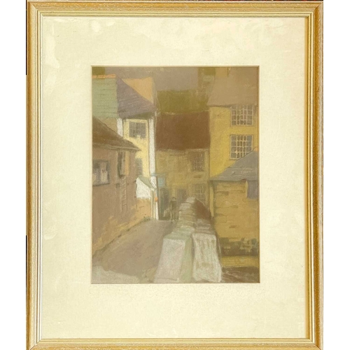 1065 - Frederick ROBERTS JOHNSON (1900-1986) Bridge, Polperro Pastel on paper, signed, 30.5cm x 22cm, 47.5c... 