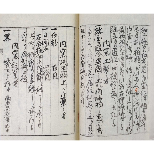 11 - (Signed and Inscribed) Bernard Leach Kenzan's Edo Densho (1964 facsimile edition), string bound with... 