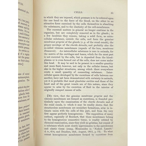 120 - KOLLIKER, A; BUSK & HUXLEY (translators) Manual of Human Histology Two volumes published by The Syde... 