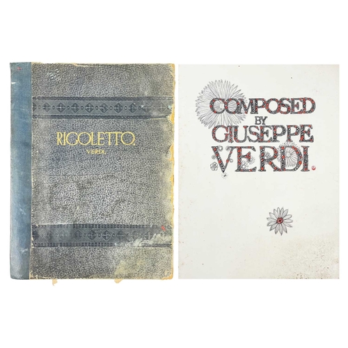 1221 - Arthur WRAGG (1903-1976) Verdi's Rigoletto. A Tragic Opera, In Three Acts An incomplete work of imen... 