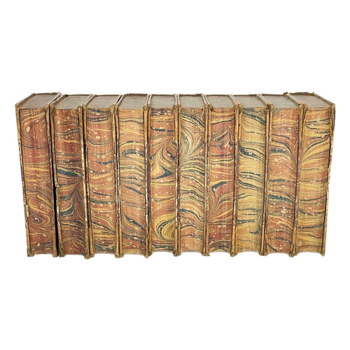 126 - The Works Of Thomas Hood Ten volume set Published by E Moxon, Son, & Co 1869 Ten volumes, bound in b... 