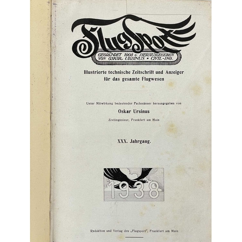 127 - URSINUS, Oskar (ed) Flugsport: no.1 dated 5 January 1938 - no.26 dated 21 December 1938 (26 issues) ... 