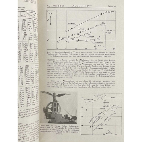 127 - URSINUS, Oskar (ed) Flugsport: no.1 dated 5 January 1938 - no.26 dated 21 December 1938 (26 issues) ... 