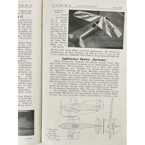 127 - URSINUS, Oskar (ed) Flugsport: no.1 dated 5 January 1938 - no.26 dated 21 December 1938 (26 issues) ... 