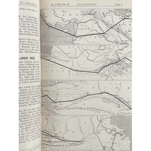 127 - URSINUS, Oskar (ed) Flugsport: no.1 dated 5 January 1938 - no.26 dated 21 December 1938 (26 issues) ... 