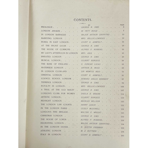 130 - (London) SIMS, George R (ed) Living London; its Work and its Play; its Humour and its Pathos; its Si... 