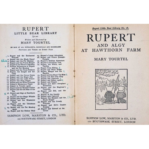 131 - (Children's Books) Rupert the Bear Various annuals Five volumes 1944, 1945, 1946, 1947, 1948, pictor... 