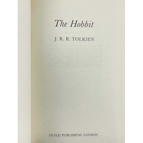 134 - J. R. R. Tolkien The Hobbit Fourth edition, full faux leather with ornate gilt decorations, maps to ... 