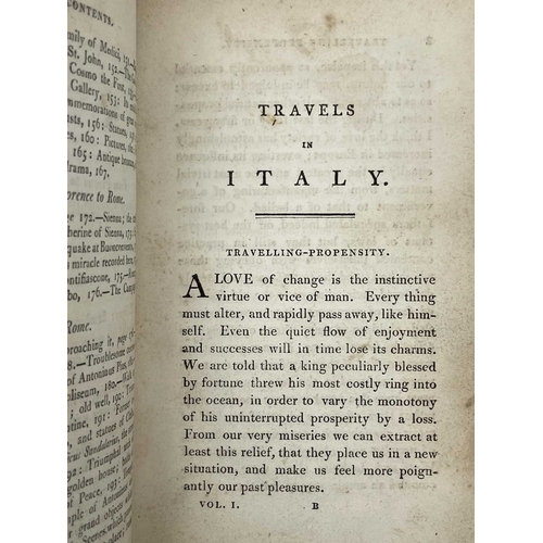 137 - Augustus von Kotzebue Travels through Italy in the Years 1804 and 1805 First English edition, four v... 