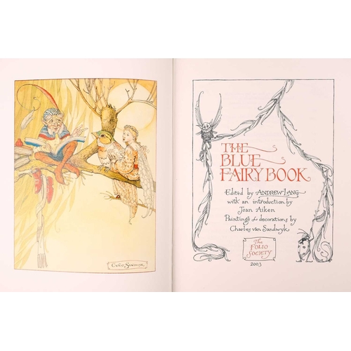 142 - (The Folio Society) Andrew Lang Three Fairy Books The Blue, the Yellow and the Green, all in card sl... 