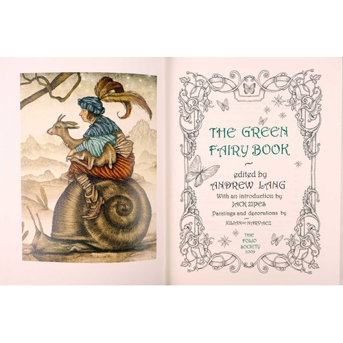 142 - (The Folio Society) Andrew Lang Three Fairy Books The Blue, the Yellow and the Green, all in card sl... 