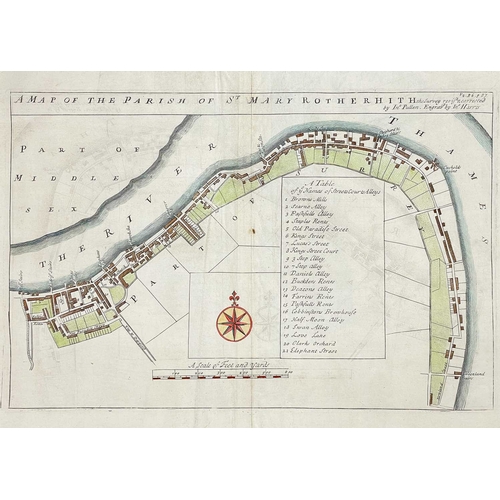 152 - (London) John Stow (1524/25–1605) Twenty copper engraved maps [A Survey of the Cities of London and ... 