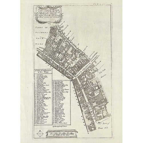 152 - (London) John Stow (1524/25–1605) Twenty copper engraved maps [A Survey of the Cities of London and ... 