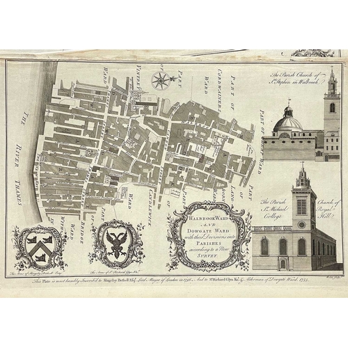 152 - (London) John Stow (1524/25–1605) Twenty copper engraved maps [A Survey of the Cities of London and ... 