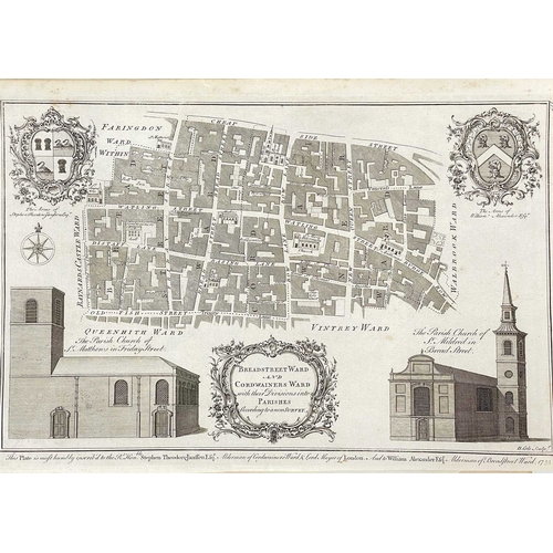 152 - (London) John Stow (1524/25–1605) Twenty copper engraved maps [A Survey of the Cities of London and ... 