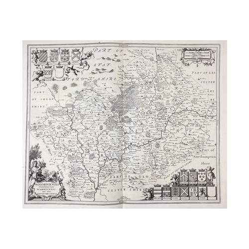 153 - Eighteenth Century Maps Seven Jan Jansson. 'Wiltonia sive comitatus Wiltoniensis Anglis Wilshire,' u... 