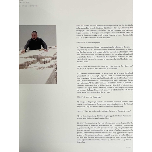 158 - (Modern Art) Six good works Karen Smith, Hans Ulrich Obrist and Bernard Fibicher. 'Ai Wei,' reprint,... 