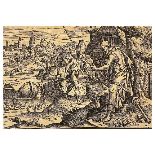 16 - (Early Prague Printing) Jiří Melantrich of Aventino Thirteen woodcut illustrations by the German Flo... 