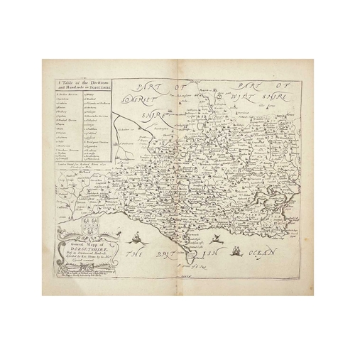 170 - Nine early maps George Bickham (Snr & Jnr). 'A Map of Glocester Shire,' engraved perspective with ca... 