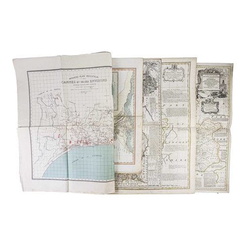 179 - A Large collection of maps Francois Arluc. 'Nouveau plan indicateur de Cannes et de ses environs,' c... 