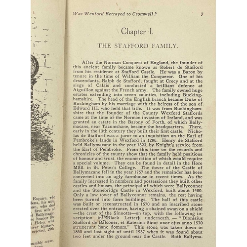 183 - (Irish History) Kathleen A. Browne Was Wexford Betrayed to Cromwell? The Truth Original red printed ... 