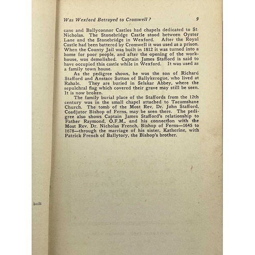 183 - (Irish History) Kathleen A. Browne Was Wexford Betrayed to Cromwell? The Truth Original red printed ... 