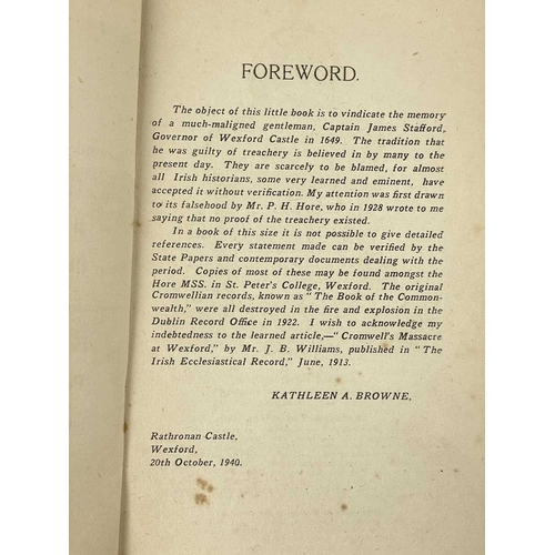 183 - (Irish History) Kathleen A. Browne Was Wexford Betrayed to Cromwell? The Truth Original red printed ... 