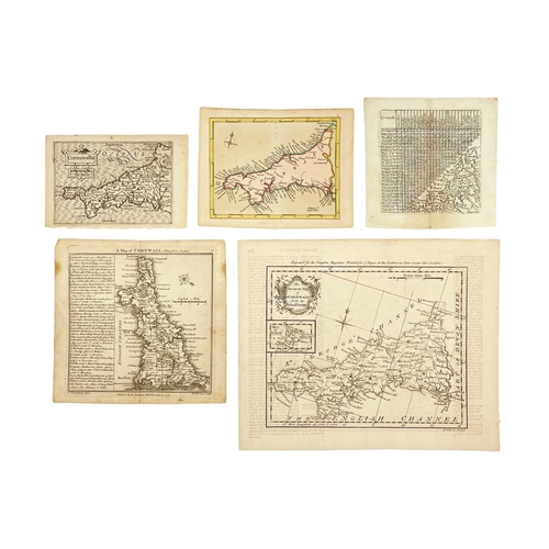 205 - (Cornwall) A fine collection of (mostly) scarce maps Richard Blome. 'A Table of the Hundreds in the ... 