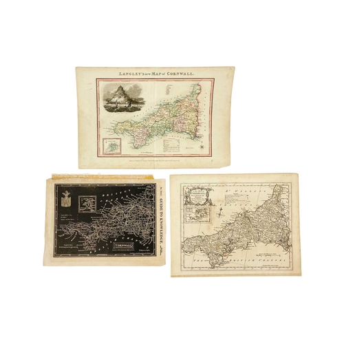 205 - (Cornwall) A fine collection of (mostly) scarce maps Richard Blome. 'A Table of the Hundreds in the ... 