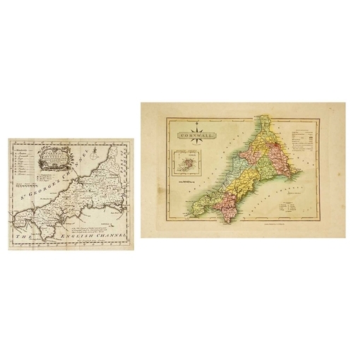 206 - (Cornwall) Thirteen maps John Wilkes and Samuel Neele. 'Cornwall,' uncoloured, small nibbles to edge... 