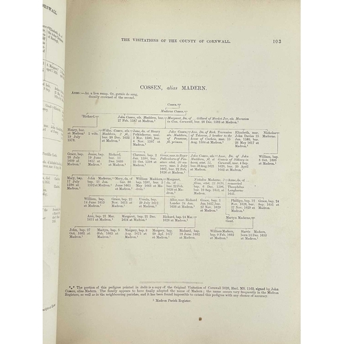 207 - (Cornwall) Lieutenant-Colonel J. L. Vivian (additions by) The Visitations Of Cornwall Comprising The... 