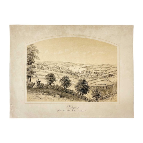 209 - (Cornwall) Thirteen loose leaves 'Penryn (from the Old Helston Road),' lithograph, toning and nibble... 