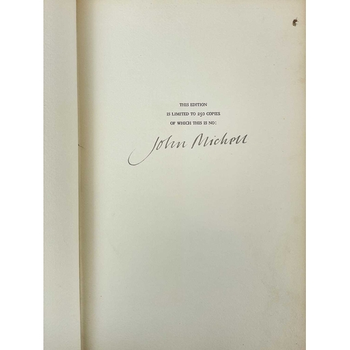 210 - (Signed) John Michell The Old Stones of Lan's End Signed, limited to 250 copies, full embossed green... 