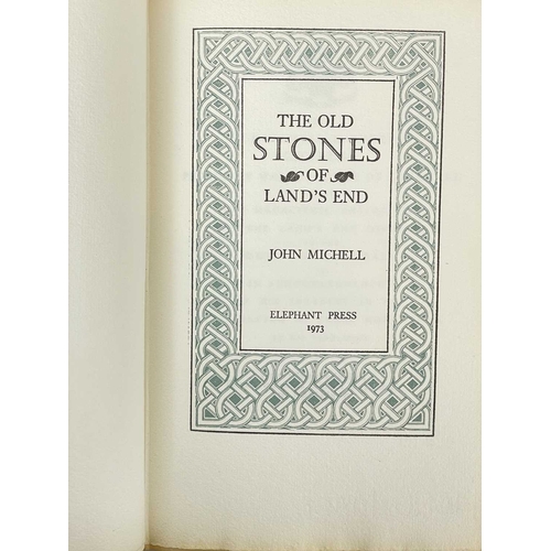 210 - (Signed) John Michell The Old Stones of Lan's End Signed, limited to 250 copies, full embossed green... 