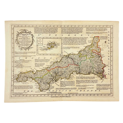 212 - (Cornwall) Thomas Kitchin (1718-84) A New Improved Map of Cornwall from the Best Surveys and Intelli... 