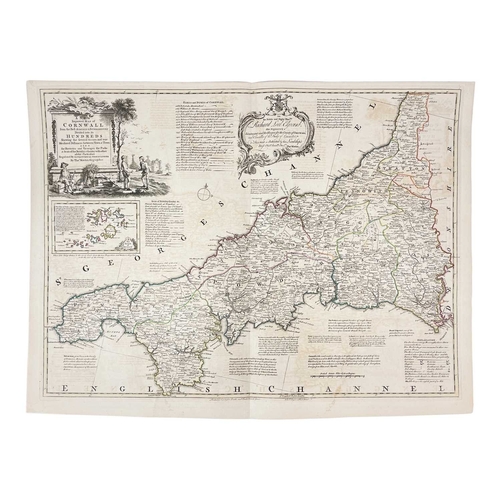 212 - (Cornwall) Thomas Kitchin (1718-84) A New Improved Map of Cornwall from the Best Surveys and Intelli... 