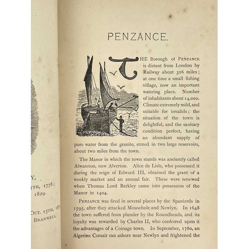 217 - (Penzance) Eight ephemeral publications 'The Offical Guide to Penzance,' original blue cloth with gi... 