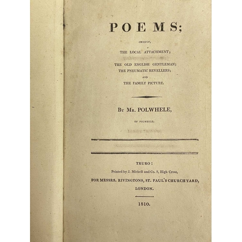 228 - Richard Polwhele Ten volumes 'Poems; Chiefly, The Local Attachment; The Old English Gentleman; the P... 