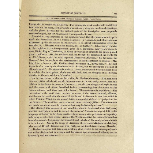 229 - (Cornwall) Fortescue Hitchins (compiler) and Samuel Drew of St Austell (ed). The History of Cornwall... 