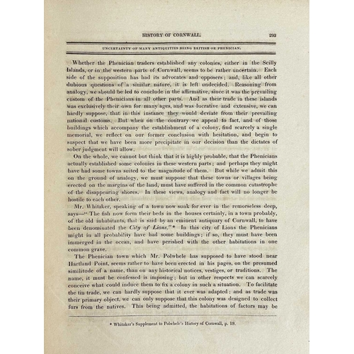 229 - (Cornwall) Fortescue Hitchins (compiler) and Samuel Drew of St Austell (ed). The History of Cornwall... 