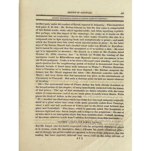 229 - (Cornwall) Fortescue Hitchins (compiler) and Samuel Drew of St Austell (ed). The History of Cornwall... 