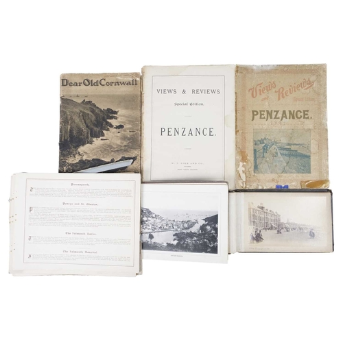 233 - (Cornwall and early photography) Photograph album containing ten sepia photographs (possibly reprodu... 