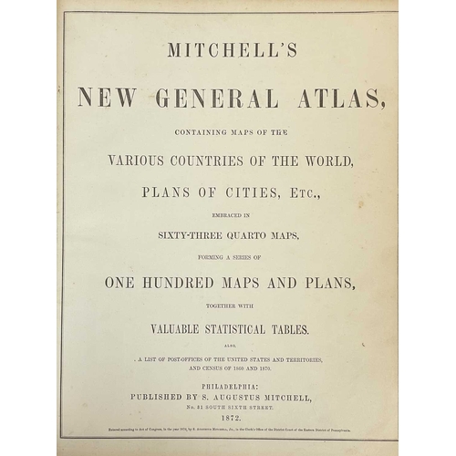 24 - (United States of America) MITCHELL, Samuel Augustus Mitchell's New General Atlas, Containing Maps o... 