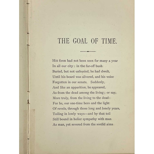 263 - (Poetry and Verse) Ten good works John Le Gay Brereton. 'The Goal of Time,' first and only edition, ... 