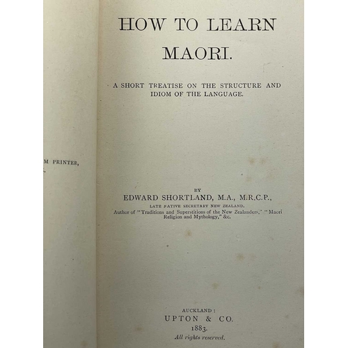 28 - (Māori Language) Edward Shortland How to Learn Maori. A Short Treatise on the Structure and Idiom of... 