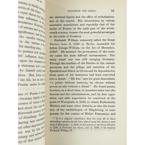 290 - (Bindings) Thomas Campbell (ed) Frederick the Great, His Court and Times Four volumes, full dark blu... 