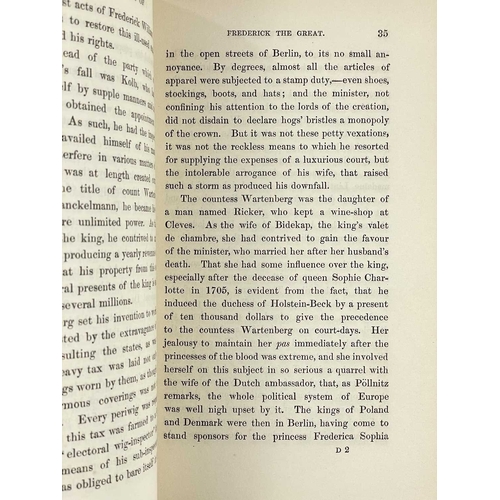 290 - (Bindings) Thomas Campbell (ed) Frederick the Great, His Court and Times Four volumes, full dark blu... 