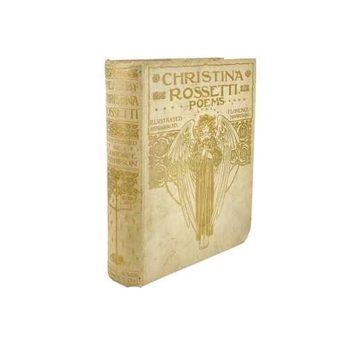 293 - Florence Harrison Illustrations Christina Rosetti Poems Original ivory cloth with ornate gilt decora... 